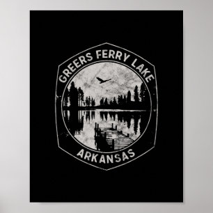 Klassieke Greers Ferry Lake Arkansas Buitenleven V Poster