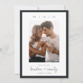 Klassieke grens | Eenvoudige elegante verticale fo Save The Date (Voorkant)