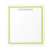 Klassieke grens Lime Green Notitieblok (Voorkant)