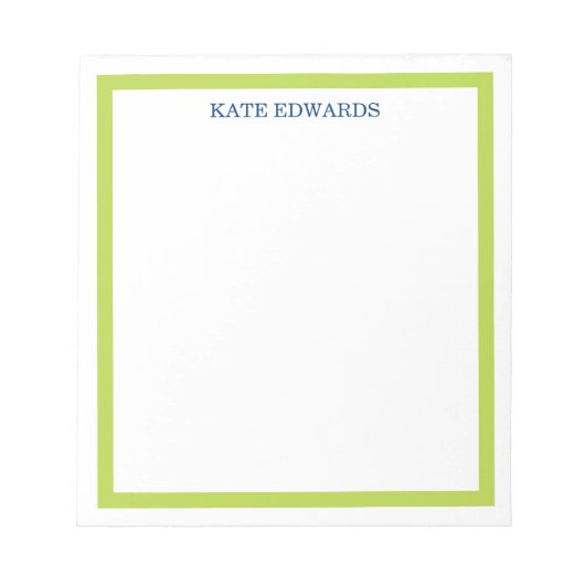 Klassieke grens Lime Green Notitieblok (Voorkant)