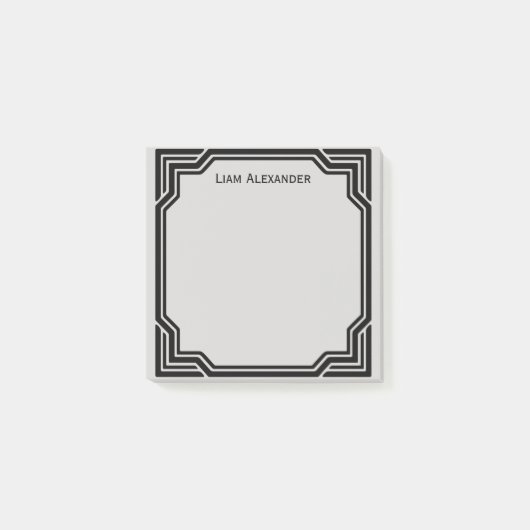 Klassieke grens met zwart/grijs omhuld | Gepersona Post-it® Notes (Voorkant)