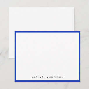 Klassieke grenscorrespondentie kobalt Blue Notitiekaartje