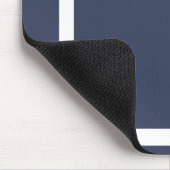 Klassieke grensmousepad in de Nautical Navy/White Muismat (Hoek)