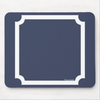 Klassieke grensmousepad in de Nautical Navy/White Muismat