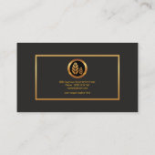 Klassieke grenzen Gold Glitter Elegance Founder CE Visitekaartje (Achterkant)