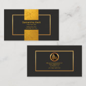 Klassieke grenzen Gold Glitter Elegance Founder CE Visitekaartje (Voorkant / Achterkant)