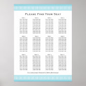 Klassieke Griekse sleutel 12 tafels Zitplan Teken  Poster (Voorkant)