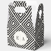 Klassieke Griekse sleutel zwart-wit Bedankdoosjes (Open)