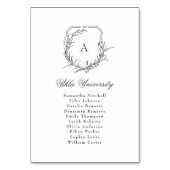 klassieke griepmonogram met florale kreeft kaart (Achterkant)