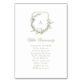 klassieke griepmonogram met florale kreeft kaart (Achterkant)