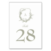 klassieke griepmonogram met florale kreeft kaart (Voorkant)