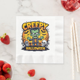 Klassieke griezelige Frankenstein Halloween Servet