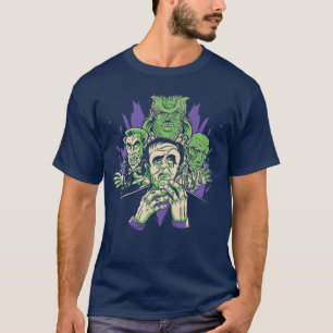 Klassieke griezelige Halloween horror monsters vam T-shirt