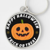 Klassieke griezelige Jack-o'-Lantern Sleutelhanger (Voorkant)