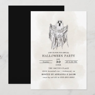 Klassieke Griezels Spookbos Laken Geest Halloween Kaart