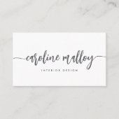 Klassieke grijs | Modern Signature Script Visitekaartje (Voorkant)