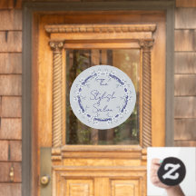 Klassieke grijze blauwe bloemen Clans Business Hom