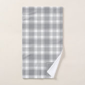 Klassieke Grijze Boerderijstijl Buffalo Plaid Mono Bad Handdoek (Handdoek)