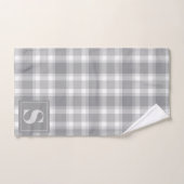 Klassieke Grijze Boerderijstijl Buffalo Plaid Mono Bad Handdoek (Handdoek)
