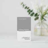 Klassieke grijze divider Visitekaartje 2 (Staand voorkant)