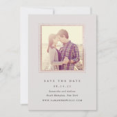 Klassieke grijze en gouden lijst Foto Save The Dat Save The Date (Voorkant)