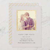 Klassieke grijze en gouden lijst foto Save The Dat Save The Date (Voorkant / Achterkant)