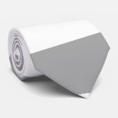 Klassieke grijze en witte  strepen stropdas (Opgerold)