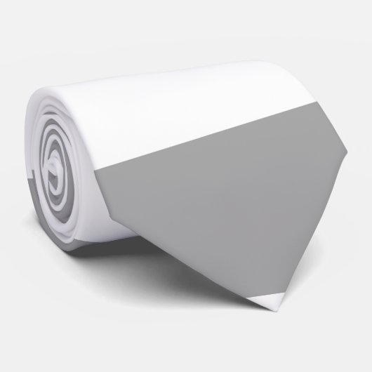 Klassieke grijze en witte  strepen stropdas (Opgerold)