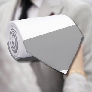 Klassieke grijze en witte  strepen stropdas