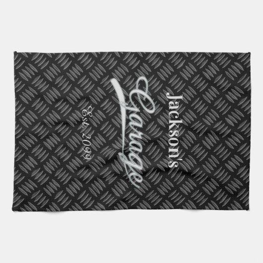 Klassieke Grijze Garage Hand Keuken Vet Handdoek (Horizontaal)