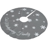 Klassieke grijze gepersonaliseerde boomrok kerstboom rok (Gekanteld)