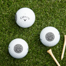 Klassieke grijze golfclub-spelersnaam