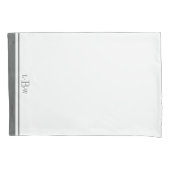 Klassieke Grijze Grens Monogrammen Kussensloop (Voorkant-Links)