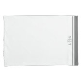 Klassieke Grijze Grens Monogrammen Kussensloop (Voorkant-Rechts)