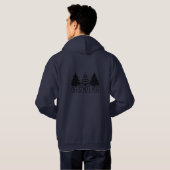 KLASSIEKE GRIJZE KERSTBOOM HOODIE (Achterkant volledig)