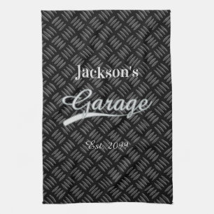 Klassieke grijze keukenhanddoek voor garage