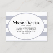 Klassieke grijze strepen visitekaartje (Achterkant)