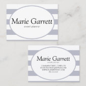 Klassieke grijze strepen visitekaartje (Voorkant / Achterkant)