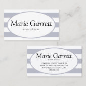 Klassieke grijze strepen visitekaartje (Voorkant / Achterkant)