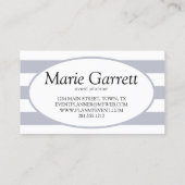 Klassieke grijze strepen visitekaartje (Achterkant)