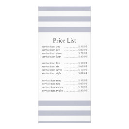 Klassieke grijze stripe bedrijfsprijs reclamekaart