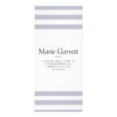 Klassieke grijze stripe bedrijfsprijs reclamekaart (Achterkant)