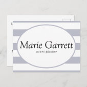 Klassieke grijze stripes briefkaart (Voorkant / Achterkant)