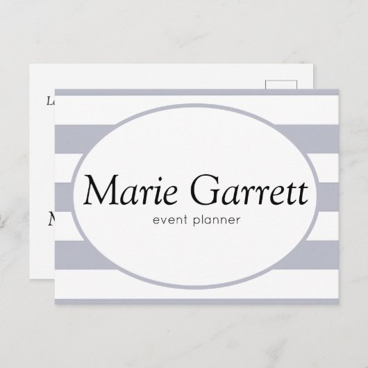 Klassieke grijze stripes briefkaart (Voorkant / Achterkant)