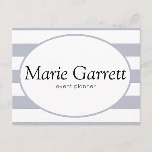 Klassieke grijze stripes briefkaart (Voorkant)