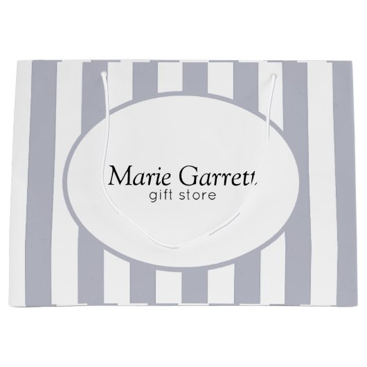 Klassieke grijze strips, aangepast groot cadeauzakje (Voorkant)