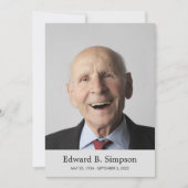 Klassieke grijze viering van het leven met foto kaart (Voorkant)