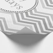 Klassieke grijze, witte prettige feestdagen cadeaupapier (Hoek)