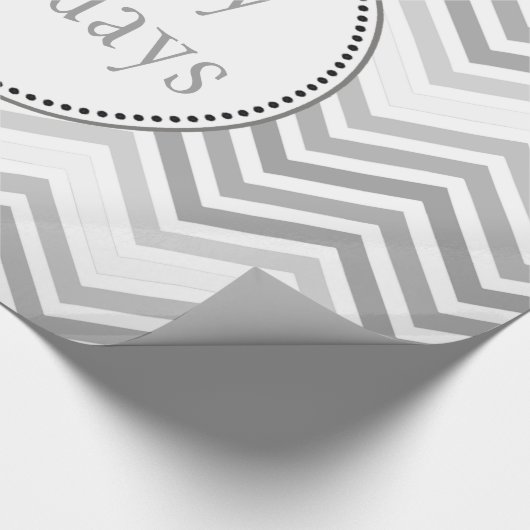 Klassieke grijze, witte prettige feestdagen cadeaupapier (Hoek)