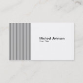 Klassieke grijze zwart-wit, aangepaste Professiona Visitekaartje (Achterkant)